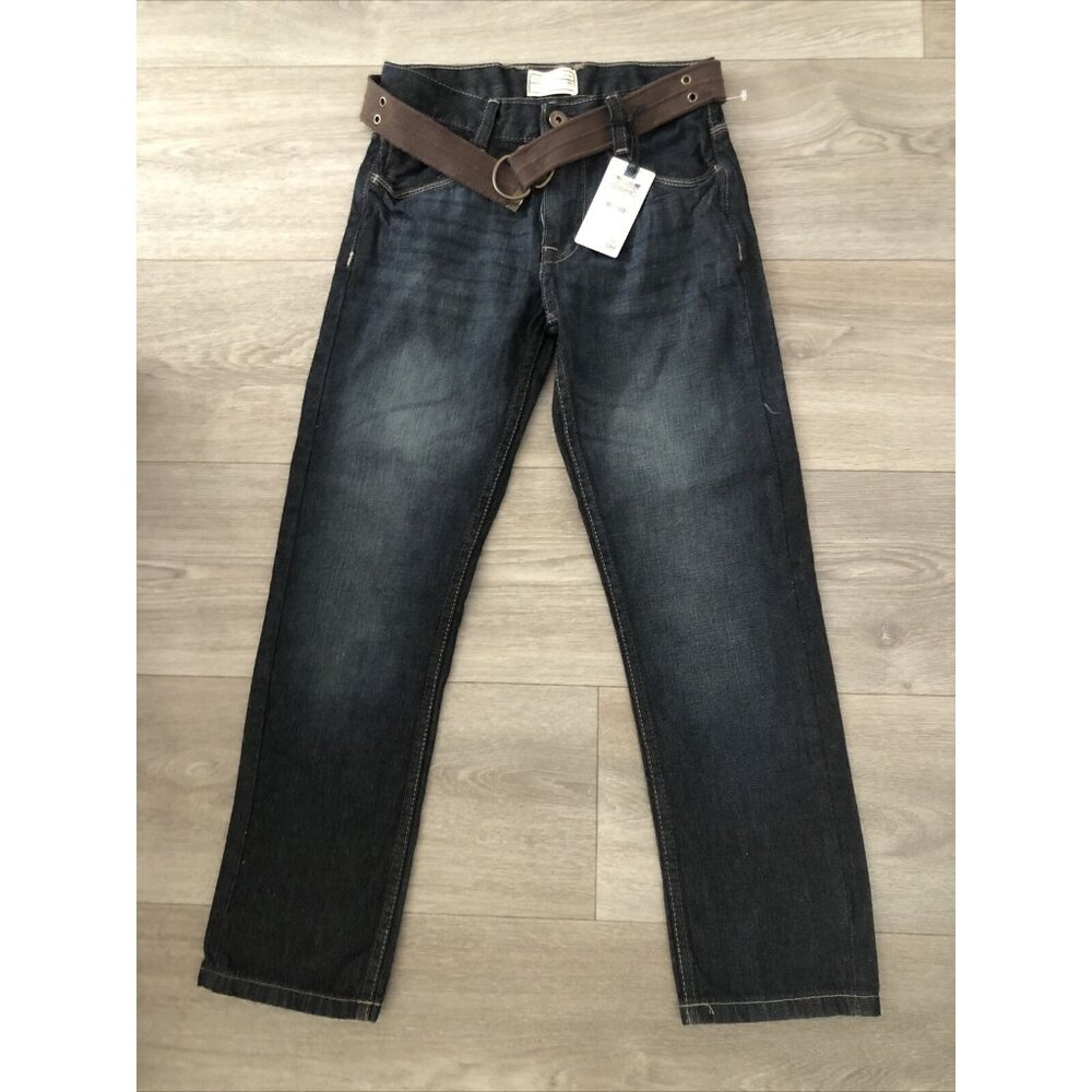 Boys 10 Jeans NEW Alexander Julian Colours Classic Straight Denim Belt